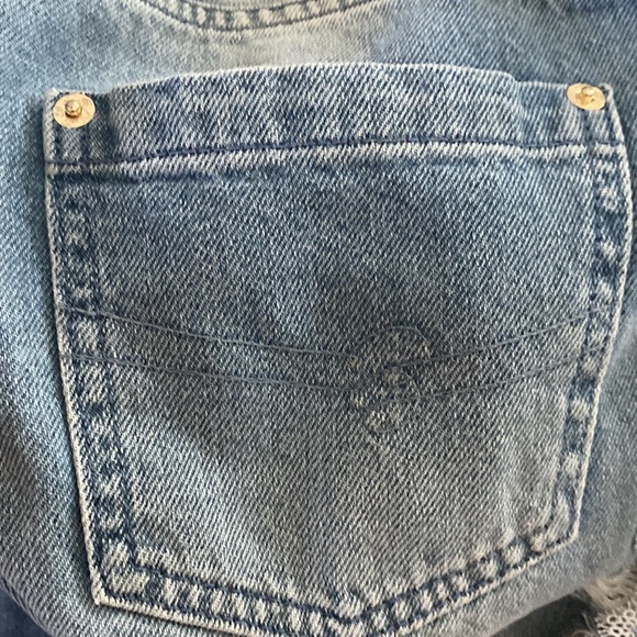 NWOT Blumarine Blue Lace Trim Distressed Skinny Jeans💙🤍💙 - Picture 8 of 13